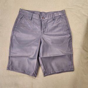 LXE Blue Faux Leather Shorts